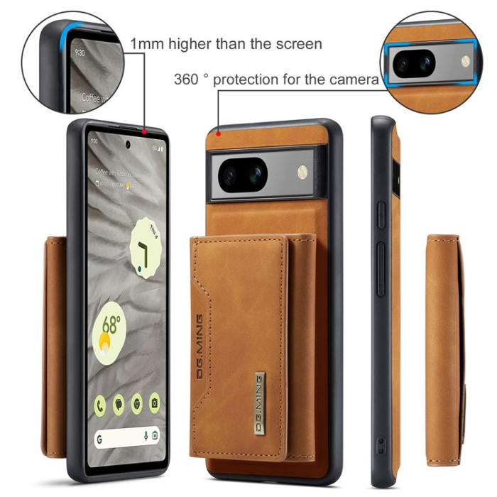DG.MING - DG.MING Google Pixel 7A Plånboksfodral M2 2-in-1 - Brun