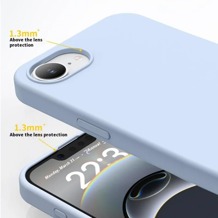 A-One Brand - iPhone 16e Mobilskal Ultra Thin Silikon - Haze Blå