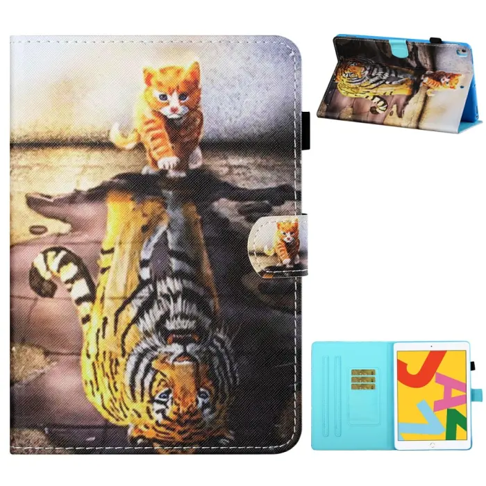 OEM - iPad 10.2 (2021/2020/2019) / Air 3 10.5 (2019) Fodral - Katt och tiger