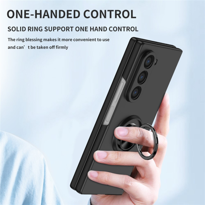 A-One Brand - Galaxy Z Fold7 5G Mobilskal Rotatable Ring Kickstand - Svart