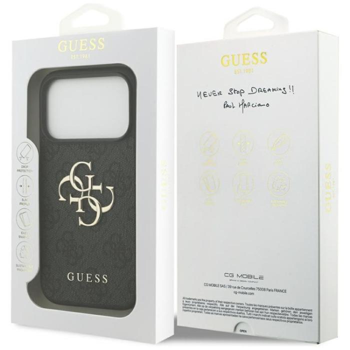 Guess - Guess iPhone 17 Pro Mobilskal 4G Big Logo - Svart