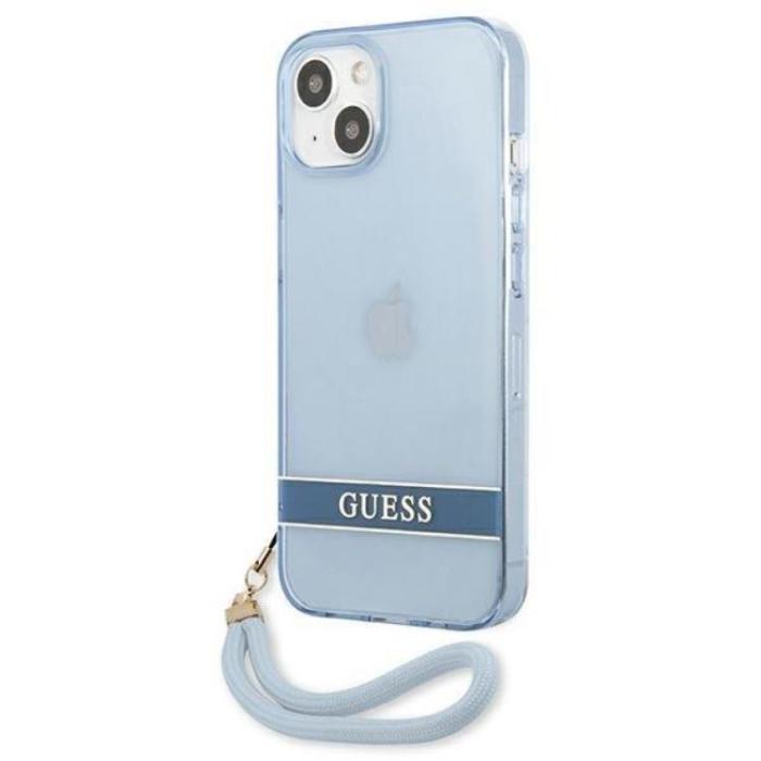 Guess - Guess iPhone 13 mini Skal Translucent Stap - Blå
