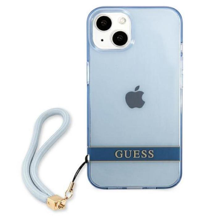Guess - Guess iPhone 13 mini Skal Translucent Stap - Blå