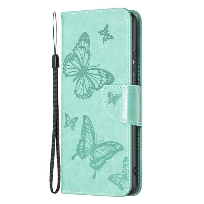 A-One Brand - Butterfly Imprinted Plånboksfodral Xiaomi 12/12X - Turkos
