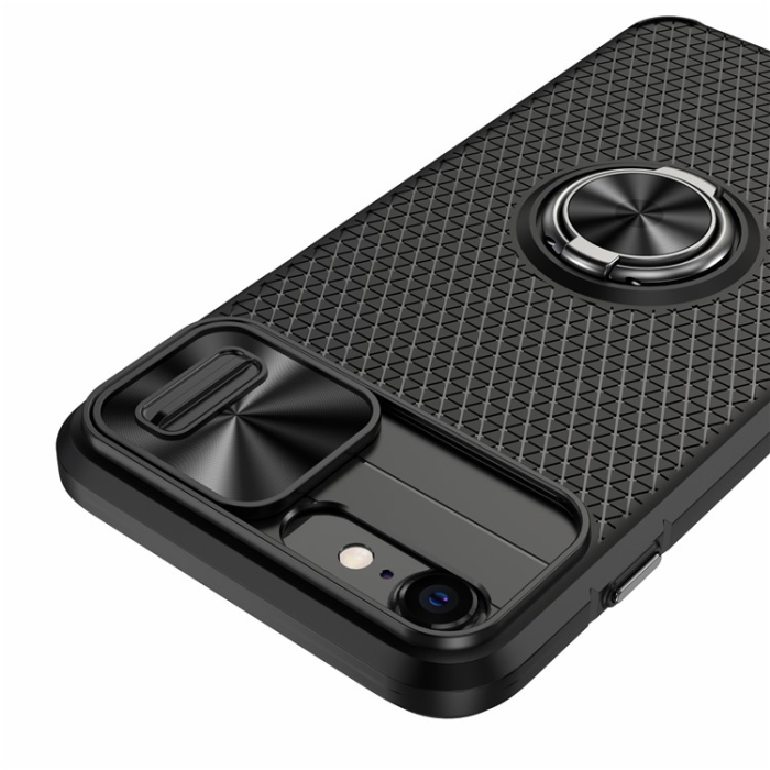 A-One Brand - iPhone 7/8/SE (2020/2022) Mobilskal Ringhållare Kickstand - Svart