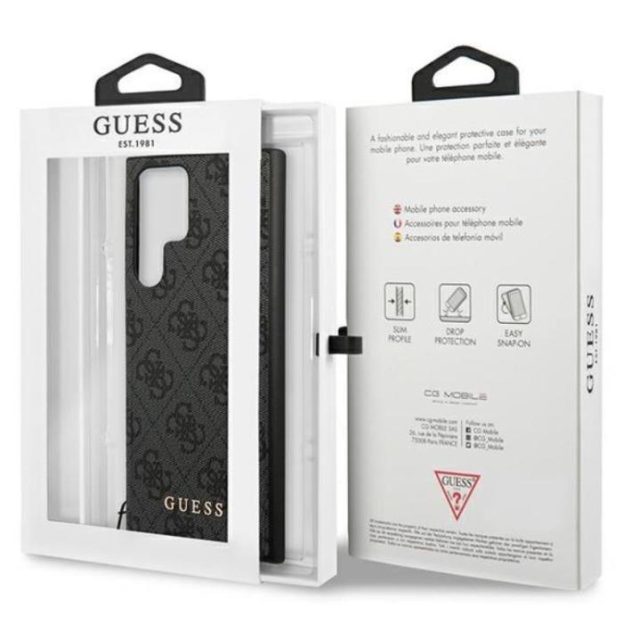 UTGATT1 - Guess Galaxy S23 Ultra Skal 4G Charms Collection - Grå