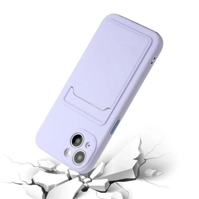 Taltech - iPhone 15 Mobilskal Korthållare TPU - Lila