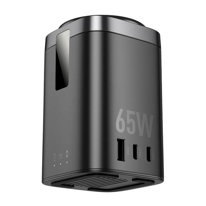 Hoco - Hoco 6in1 Trådlös Laddare Apple Watch, iPhone, Airpods 65W - Svart