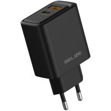 Beline - Beline Snabbladdare 45W 1xUSB-C 1xUSB-A - Svart