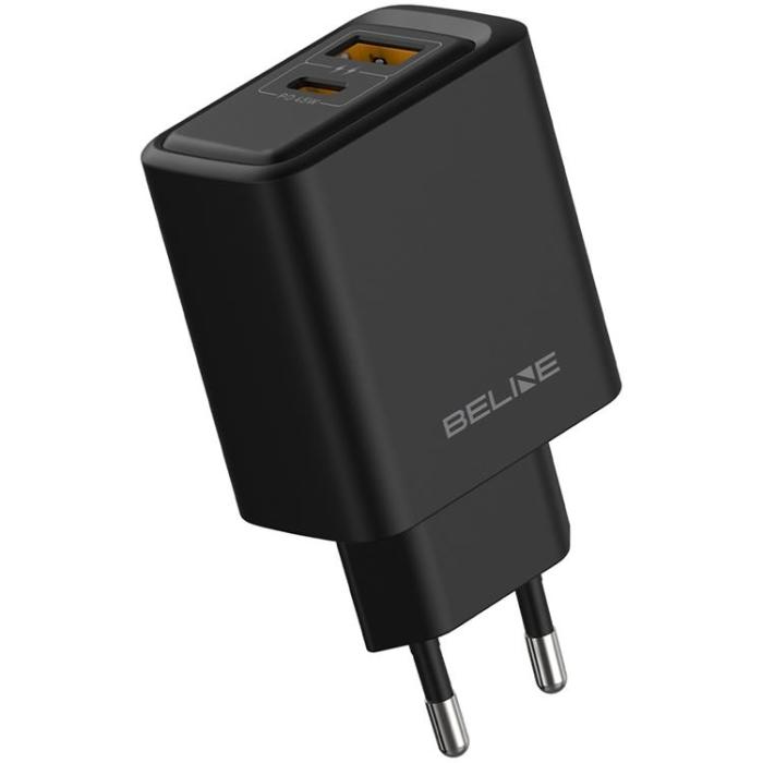 Beline - Beline Snabbladdare 45W 1xUSB-C 1xUSB-A - Svart