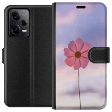 iSecrets - Pl&aring;nboksfodral till Xiaomi Redmi Note 12 Pro med Rosa blomma