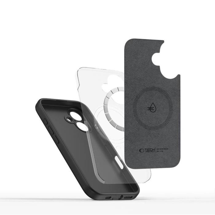 Tech-Protect - Tech-Protect iPhone 16 Mobilskal Magsafe Liquid Silikon- Svart