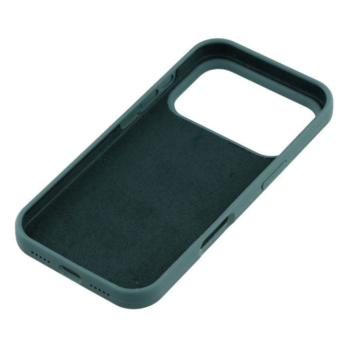 A-One Brand - iPhone 17 Pro Max Mobilskal Solid Silikon Shockproof - Svartgrön