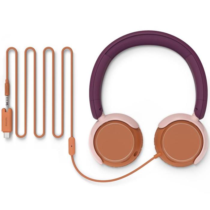 Philips - PHILIPS On-Ear Hörlurar Barn Volymbegränsning 85dB Kabel - Magentalila