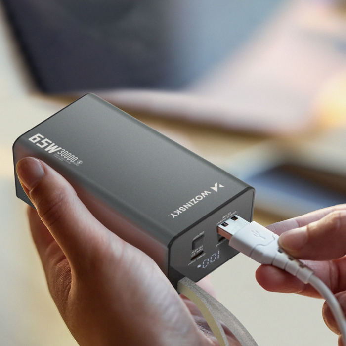 Wozinsky - Wozinsky Powerbank 30000mAh 65W 2xUSB-C 1xUSB-A - Svart