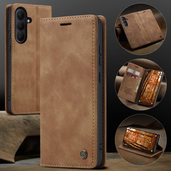 Caseme - CaseMe Plånboksfodral för Samsung Galaxy S26 Konstläder Ställ - Brun