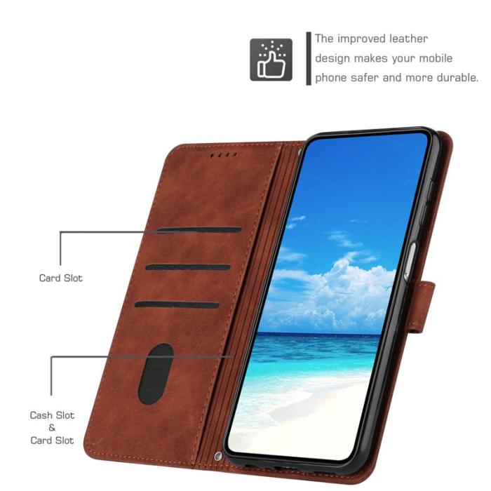 OEM - Mobilfodral för Samsung Galaxy S26 Konstläder Ställ - Brun