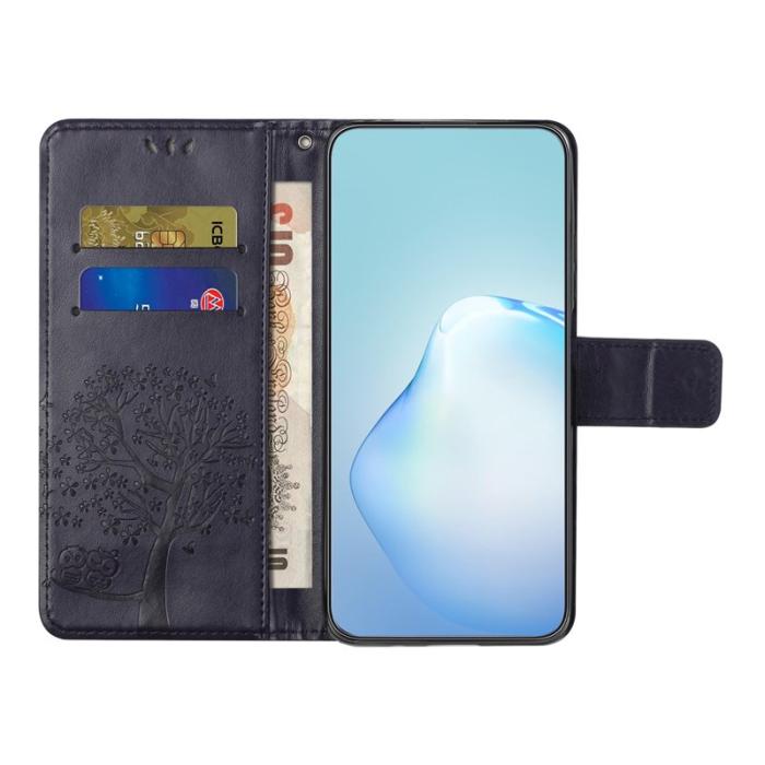 OEM - Plånboksfodral för Samsung Galaxy S26 Konstläder med rem - Mörkblå