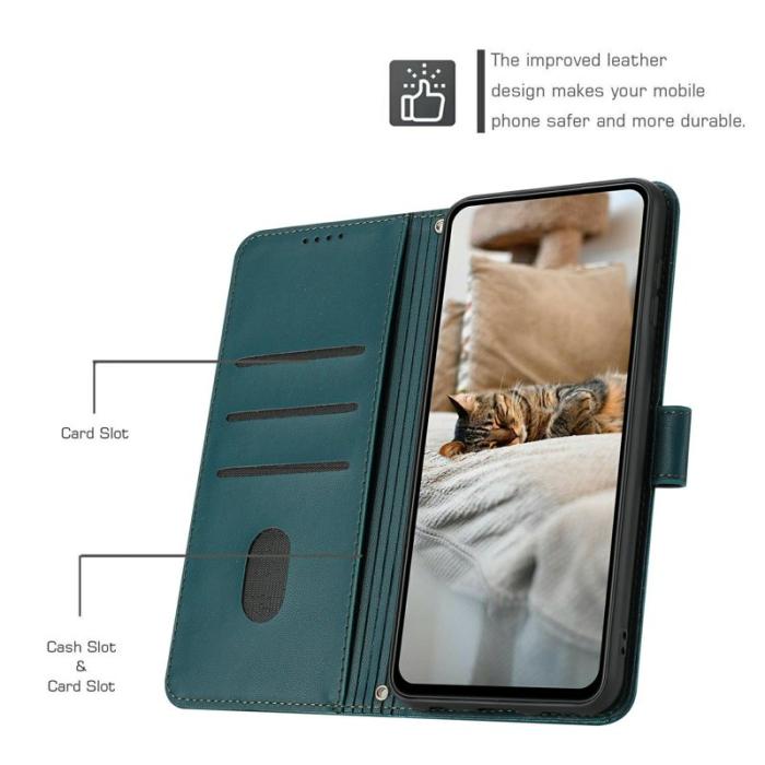 OEM - Plånboksfodral för Samsung Galaxy S26 Konstläder med rem - Mörkgrön