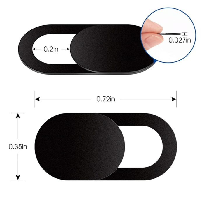 OEM - Spyslide Kameralinsskydd - säkra din webkamera - 3 Pack - Svart