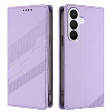 OEM - Pl&aring;nboksfodral f&ouml;r Samsung Galaxy S26 Punkstil St&auml;ll Konstl&auml;der - Ljuslila