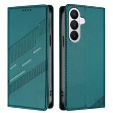 OEM - Pl&aring;nboksfodral f&ouml;r Samsung Galaxy S26 Punkstil St&auml;ll Konstl&auml;der - M&ouml;rkgr&ouml;n