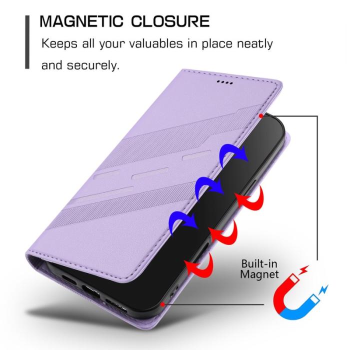 OEM - Plånboksfodral för Samsung Galaxy S26 Punkstil Ställ Konstläder - Ljuslila