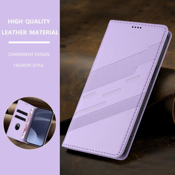 OEM - Plånboksfodral för Samsung Galaxy S26 Punkstil Ställ Konstläder - Ljuslila