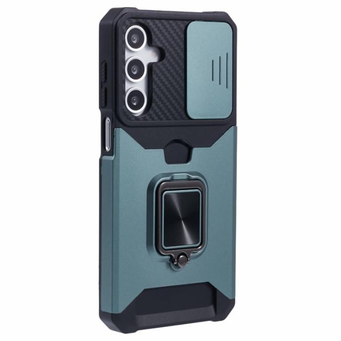 OEM - Mobilskal för Samsung Galaxy S26 Kickstand PC + TPU - Svartgrön