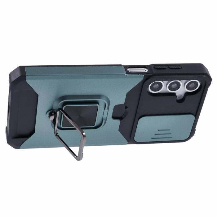 OEM - Mobilskal för Samsung Galaxy S26 Kickstand PC + TPU - Svartgrön
