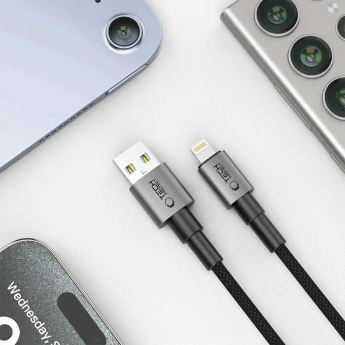 Tech-Protect - Tech-Protect Lightning Kabel Ultraboost DNA 12W/2.4A 25cm - Grå