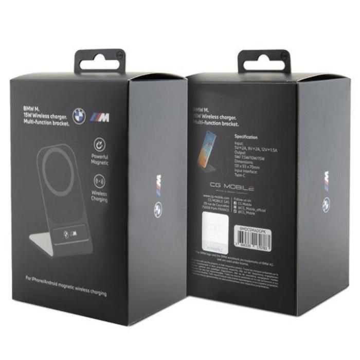 BMW - BMW Magsafe Trådlös Laddare Induction 15W M Edition - Svart