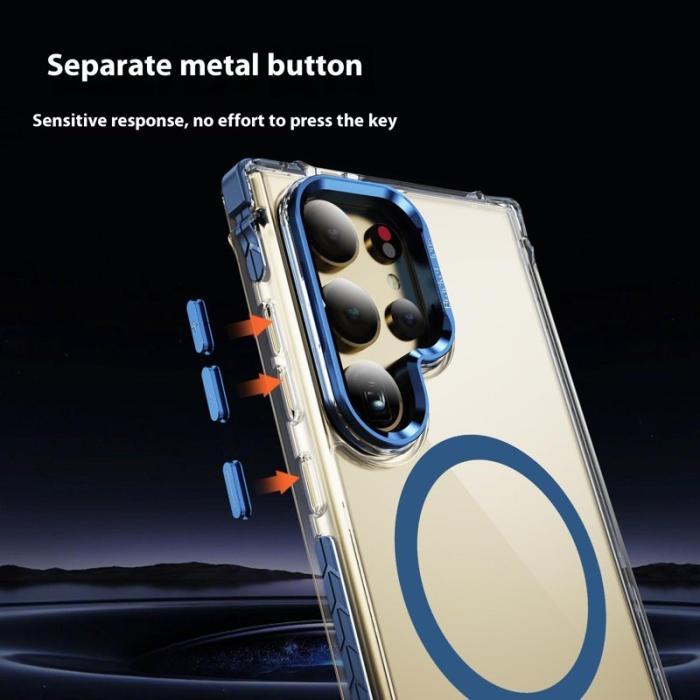 OEM - Mobilskal för Samsung Galaxy S26 Ultra Transparent med Kickstand - Blå