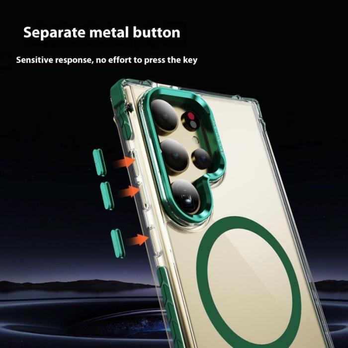 OEM - Mobilskal för Samsung Galaxy S26 Ultra Transparent med Kickstand - Grön