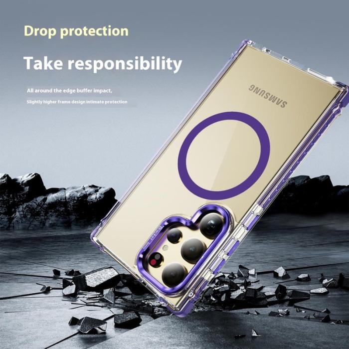 OEM - Mobilskal för Samsung Galaxy S26 Ultra Transparent med Kickstand - Lila