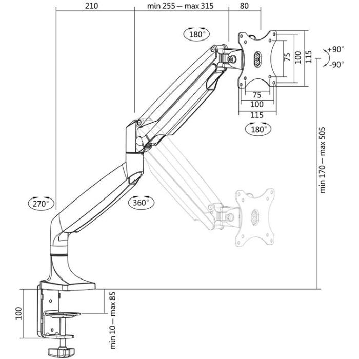 LogiLink - LOGILINK Monitorarm 13-32