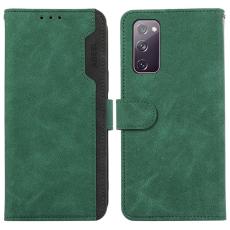 ABEEL - ABEEL Samsung Galaxy S20 FE Konstl&auml;der Pl&aring;nboksfodral RFID-Skydd - Gr&ouml;n