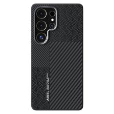 ABEEL - ABEEL Mobilskal till Samsung Galaxy S25 Ultra PC TPU Aluminium L&auml;der - Textur 1