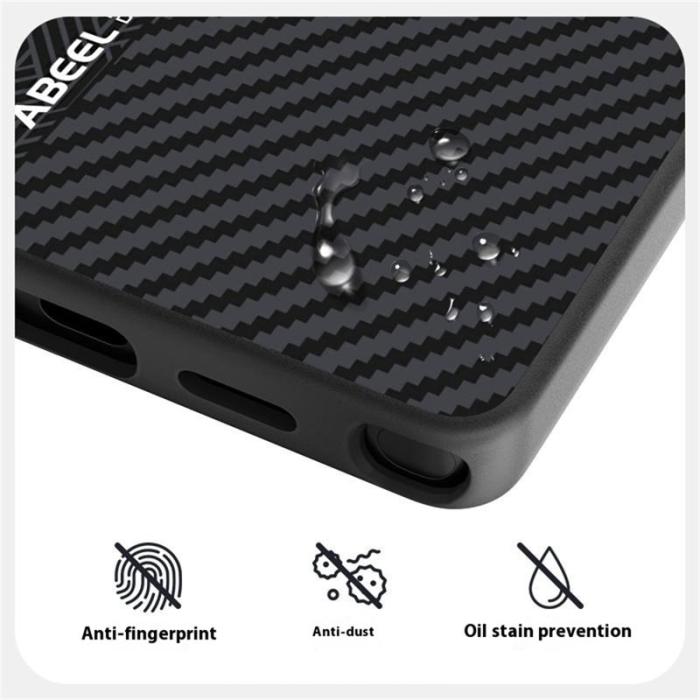 ABEEL - ABEEL Mobilskal till Samsung Galaxy S25 Ultra PC TPU Aluminium Läder - Textur 1