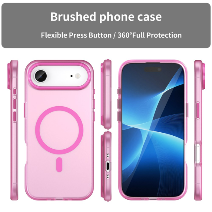A-One Brand - iPhone 17 Air Mobilskal MagSafe Slim Matte Translucent - Rosa