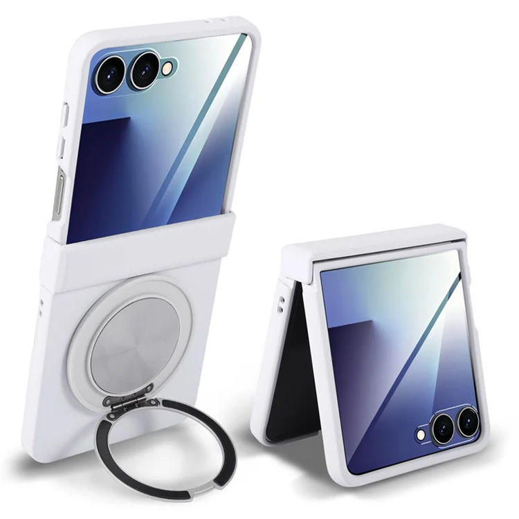 Galaxy Z Flip 7 5G Mobilskal MagSafe Kickstand Roterande - Vit (Vit) | 2353 | AlltMobil