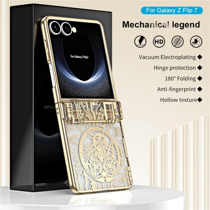 A-One Brand - Galaxy Z Flip 7 Mobilskal Mechanical Legend - Guld
