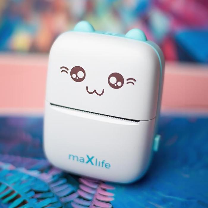 Maxlife - Maxlife Bluetooth Termisk Skrivare MXTP-100 - Blå
