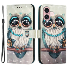 A-One Brand - iPhone 16 Plånboksfodral Printing Pattern Med Rem