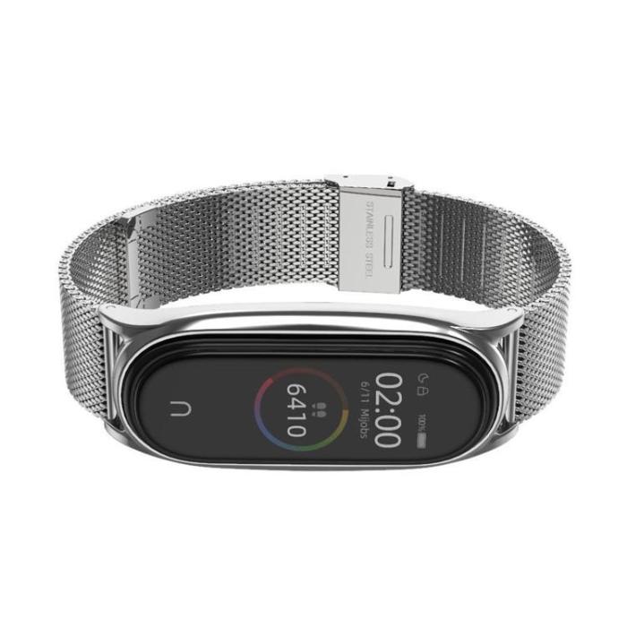 UTGATT - Tech-Protect Milaneseband Xiaomi Mi Smart Band 5/6/6 NFC Silver