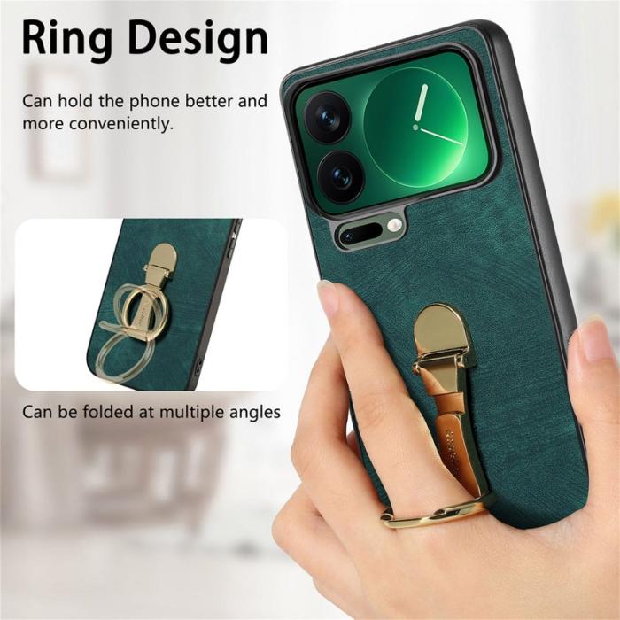 CASENEO - CASENEO Xiaomi 17 Pro Fodral Retro Konstläder - Grön