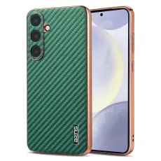 AZNS - AZNS Samsung Galaxy S25 Fodral - Elektropl&auml;tering PU+TPU - Gr&ouml;n