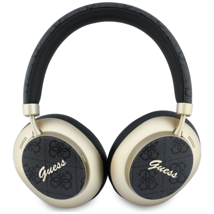 Guess - Guess On-Ear Hörlurar Bluetooth ENC 4G Gold Script Metal - Svart