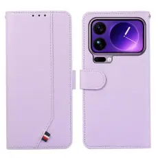 A-One Brand - Xiaomi 17 Pro Konstl&auml;der Pl&aring;nboksfodral RFID-Skydd - Lila