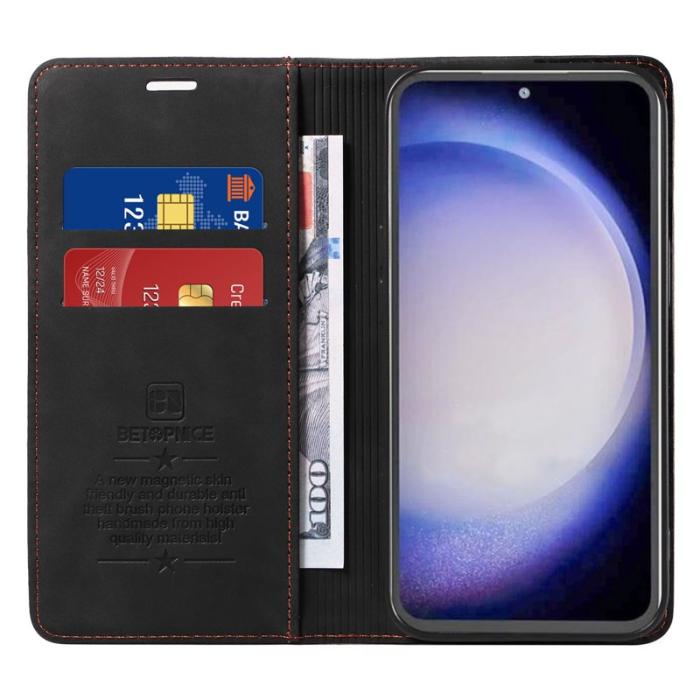 BETOPNICE - BETOPNICE 003 Plånboksfodral för Samsung Galaxy S23 FE Konstläder - Svart